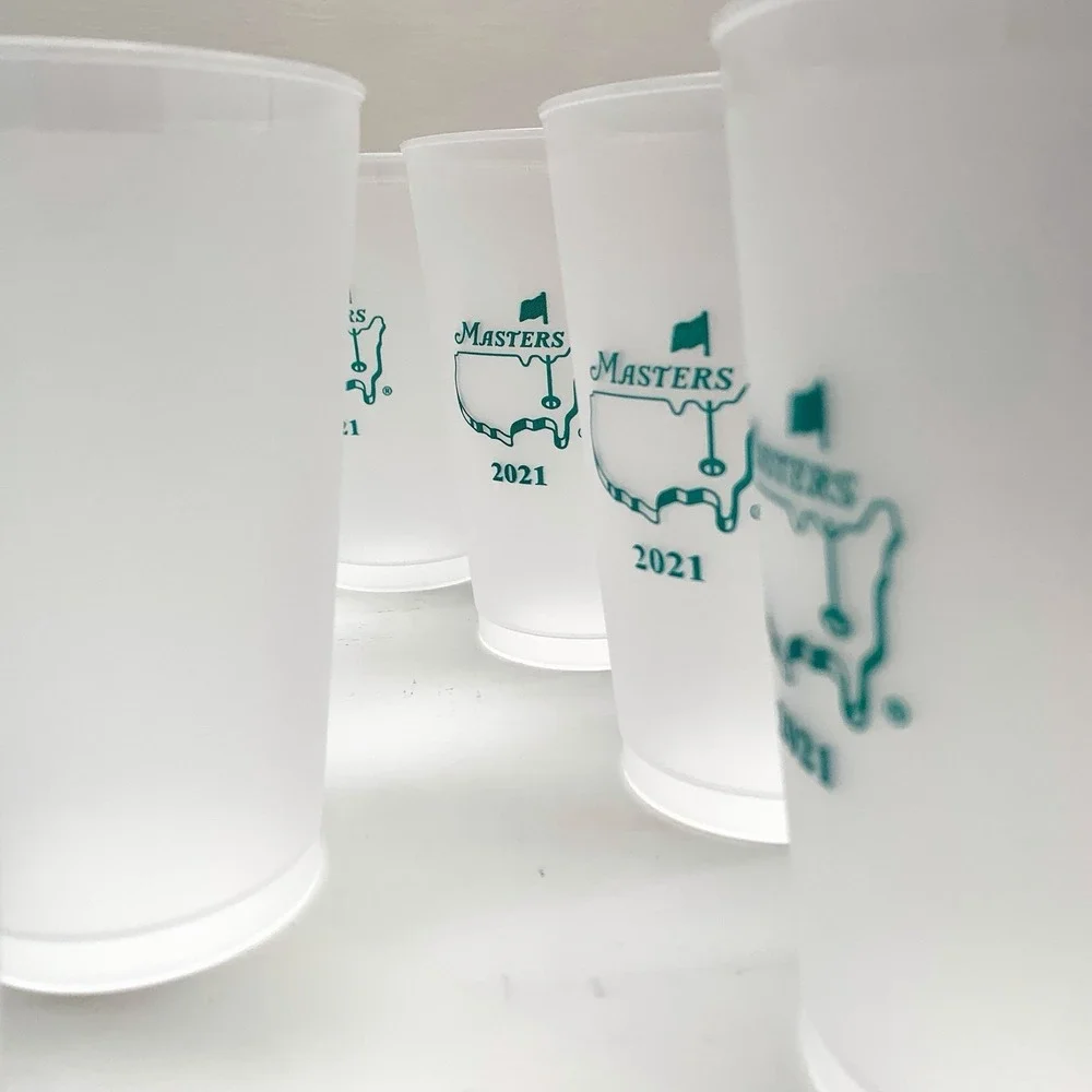 19 x 2021 Masters August National Golf Plastic Drinking Cups Frosted Collectible